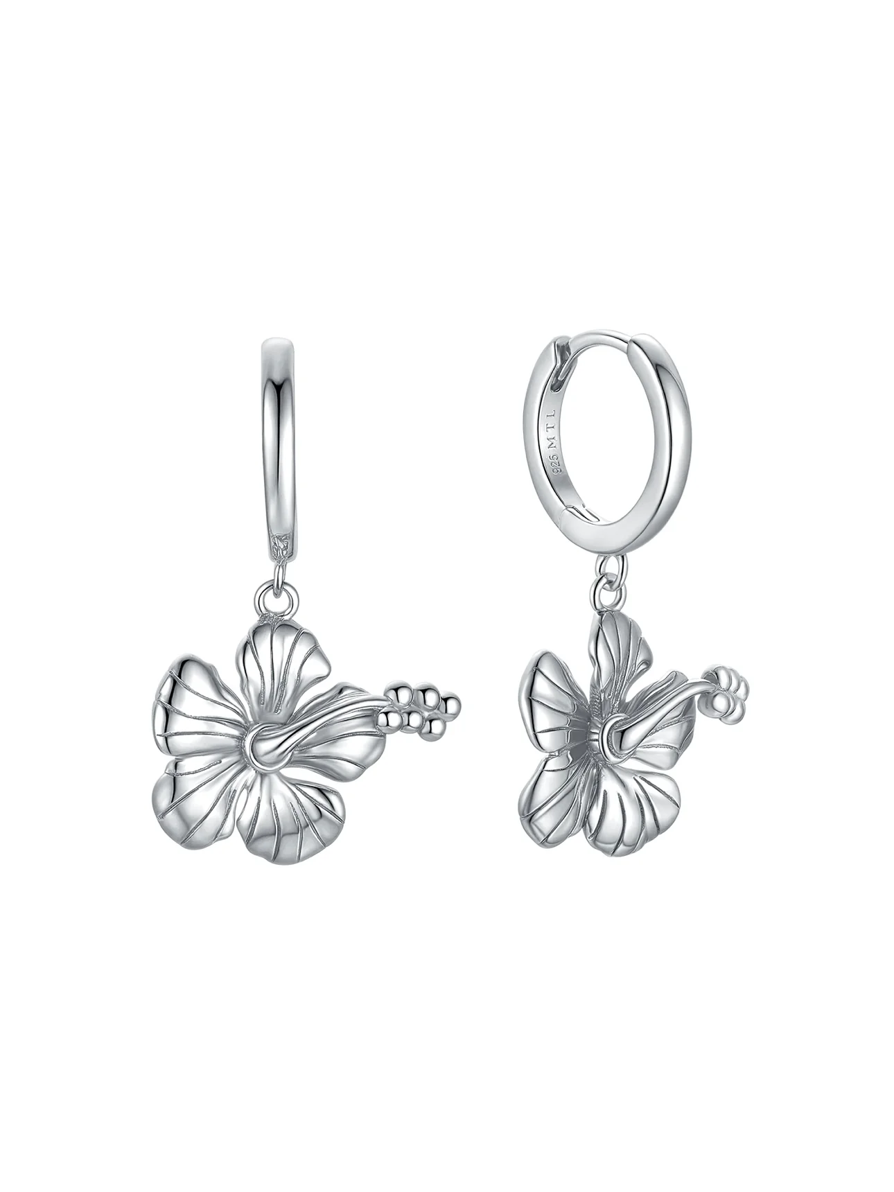 MTL - HIBISCUS HOOP STERLING SILVER