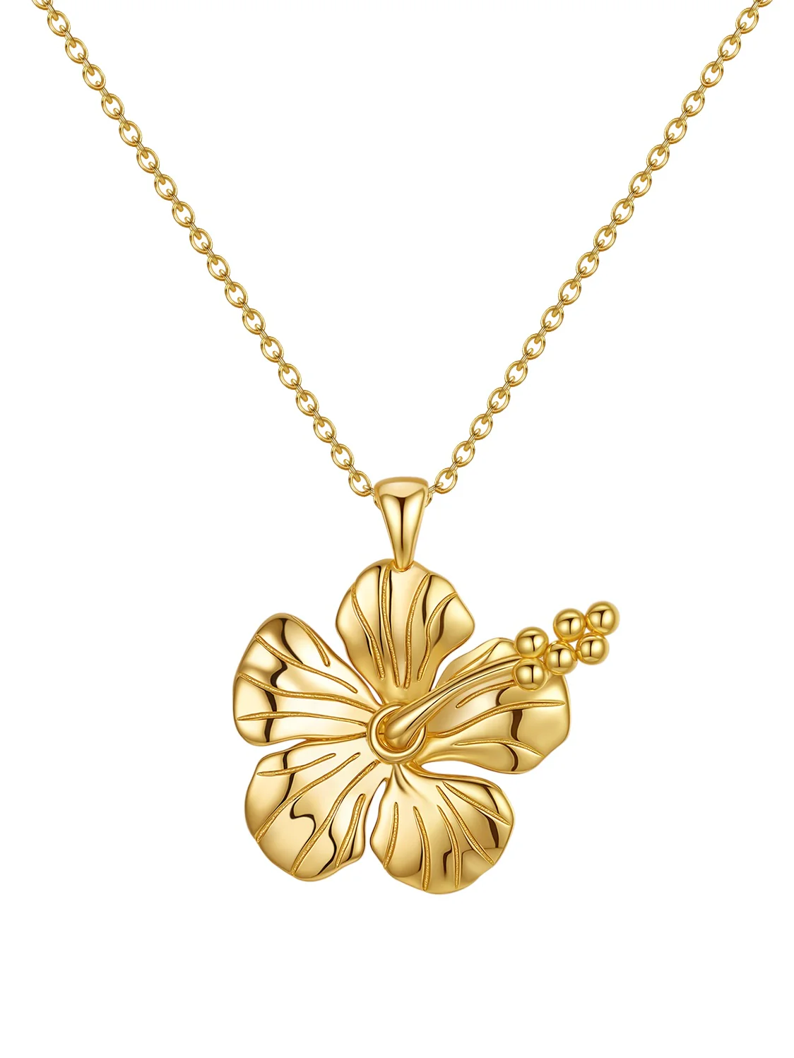 MTL - HIBISCUS NECKLACE 18K GOLD VERMEIL