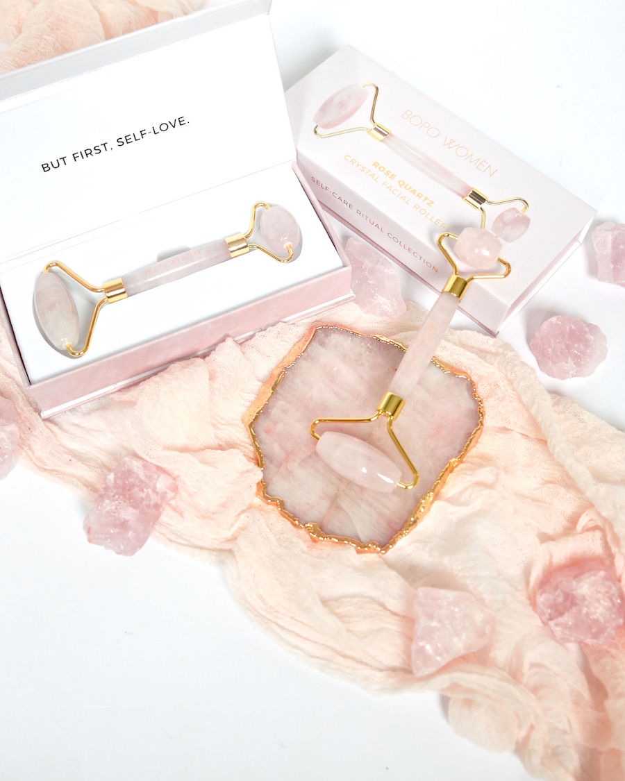 BOPO WOMEN - FACIAL ROLLER | ROSE QUARTZ