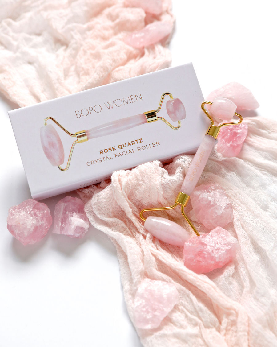 BOPO WOMEN - FACIAL ROLLER | ROSE QUARTZ