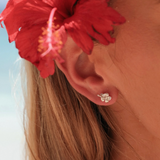 MTL - HIBISCUS STUDS STERLING SILVER