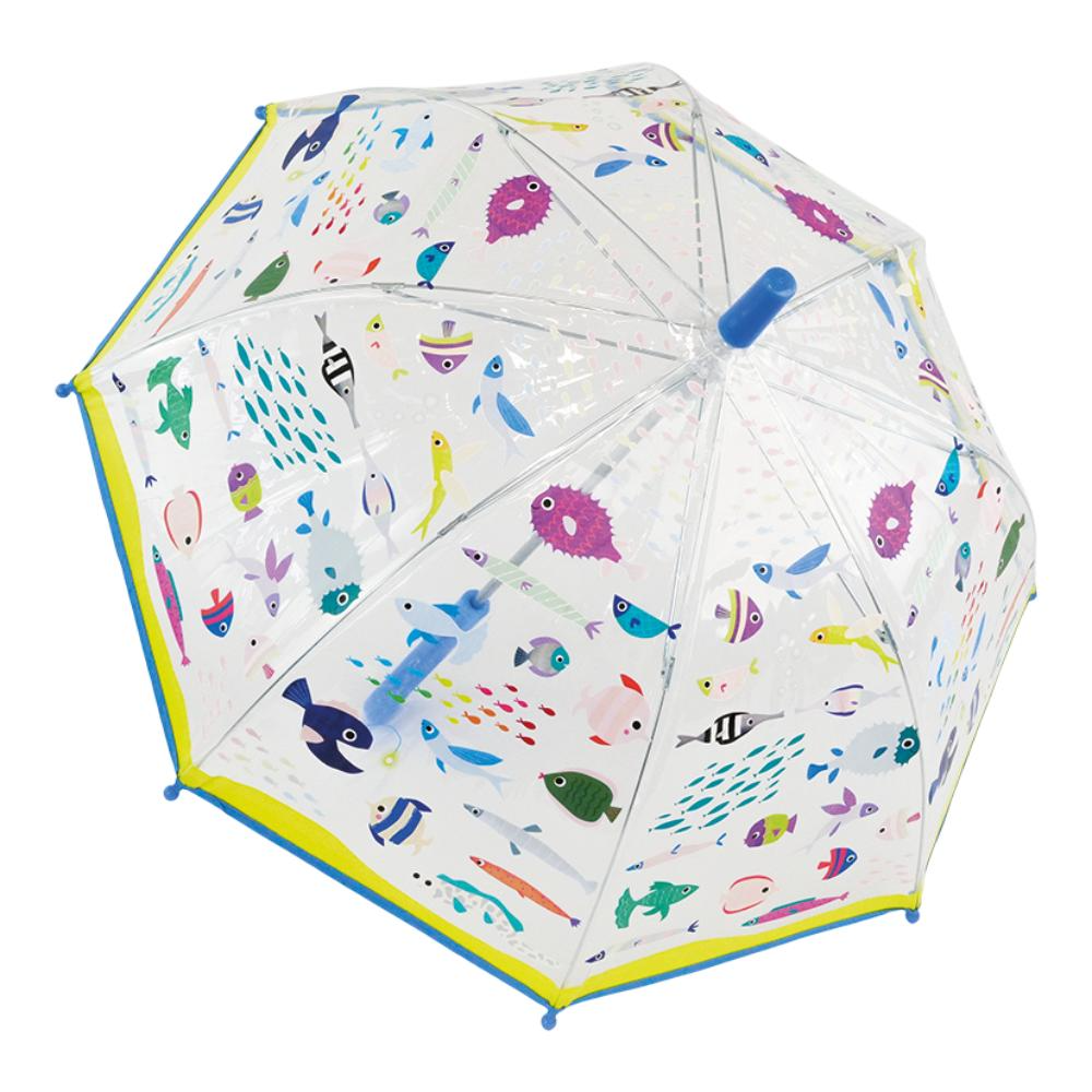 FLOSS & ROCK - COLOUR CHANGING UMBRELLA | OCEAN (TRANSPARENT)