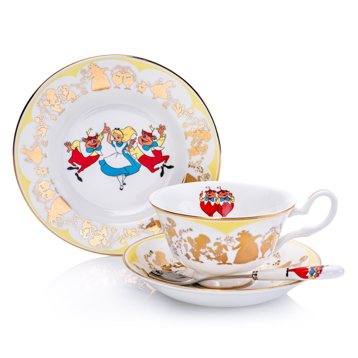 THE ENGLISH LADIES CO - DISNEY PRINCESS | ALICE IN WONDERLAND | TWEEDLEDUM AND TWEEDLEDEE | CUP & SAUCER
