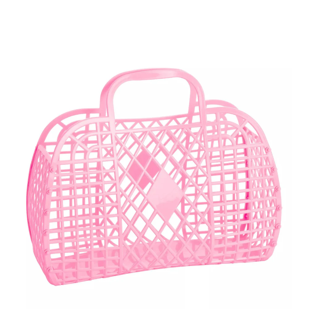 SUNJELLIES - RETRO BASKET | LARGE | BUBBLEGUM PINK
