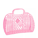 SUNJELLIES - RETRO BASKET | LARGE | BUBBLEGUM PINK