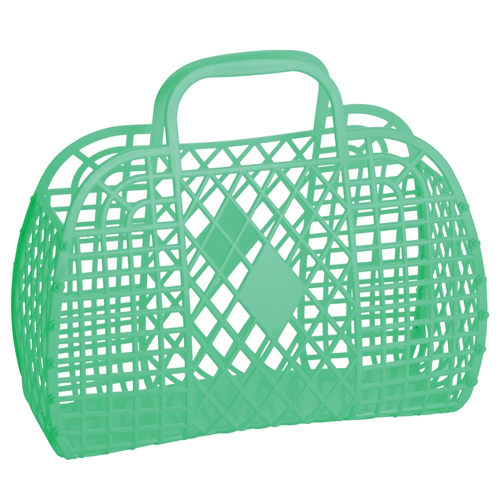 SUNJELLIES - RETRO BASKET | LARGE | GREEN