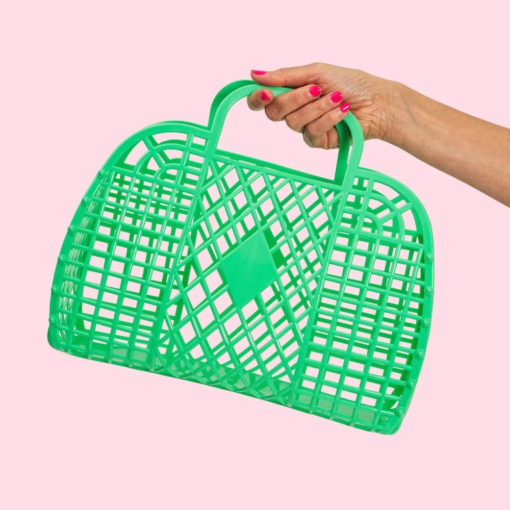SUNJELLIES - RETRO BASKET | LARGE | GREEN