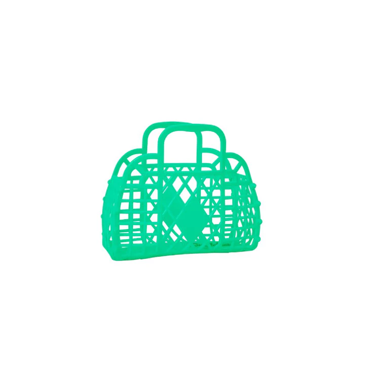 SUNJELLIES - RETRO BASKET | MINI | GREEN
