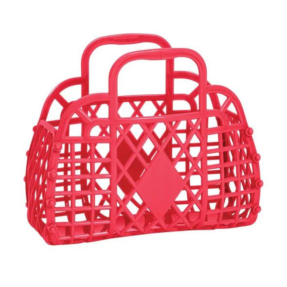 SUNJELLIES - RETRO BASKET | SMALL | CORAL