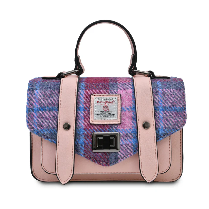 ISLANDER - THE MINI SATCHEL | PINK AND BLUE TARTAN