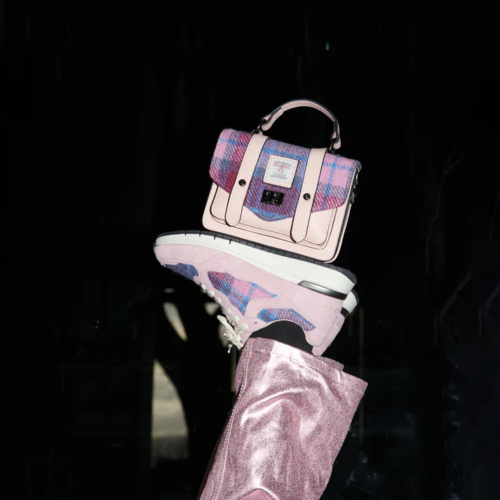 ISLANDER - THE MINI SATCHEL | PINK AND BLUE TARTAN