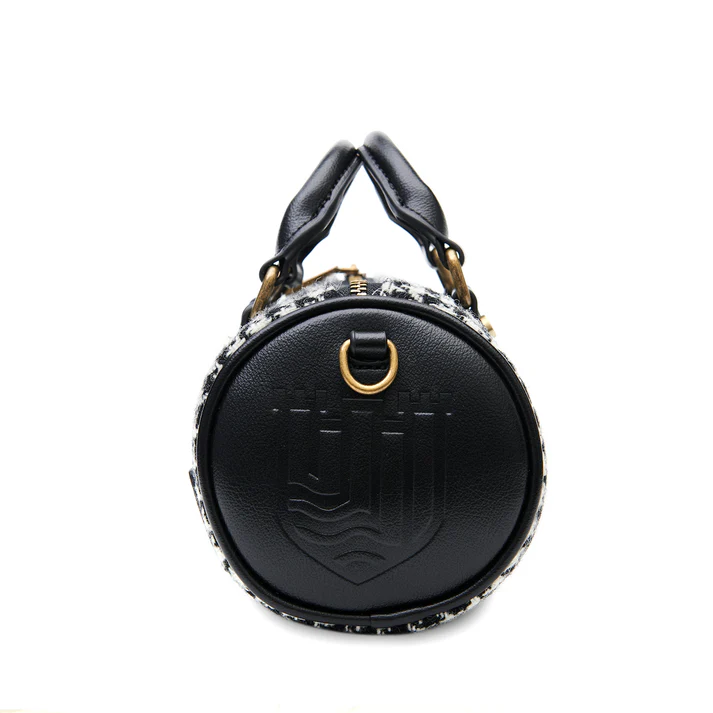 ISLANDER - THE MINI DUFFEL BAG | BLACK & WHITE DOGTOOTH