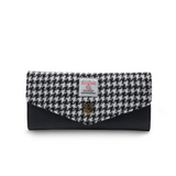 ISLANDER - THE LARGE CLASP PURSE | BLACK & WHITE DOGTOOTH