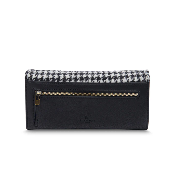 ISLANDER - THE LARGE CLASP PURSE | BLACK & WHITE DOGTOOTH