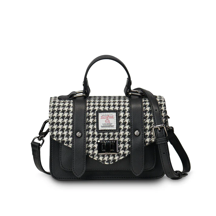 ISLANDER - THE MINI SATCHEL | BLACK & WHITE DOGTOOTH