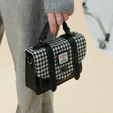 ISLANDER - THE MINI SATCHEL | BLACK & WHITE DOGTOOTH