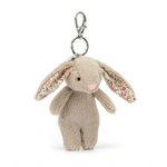 JELLYCAT - BLOSSOM BEIGE BUNNY 'PETAL' BAG CHARM
