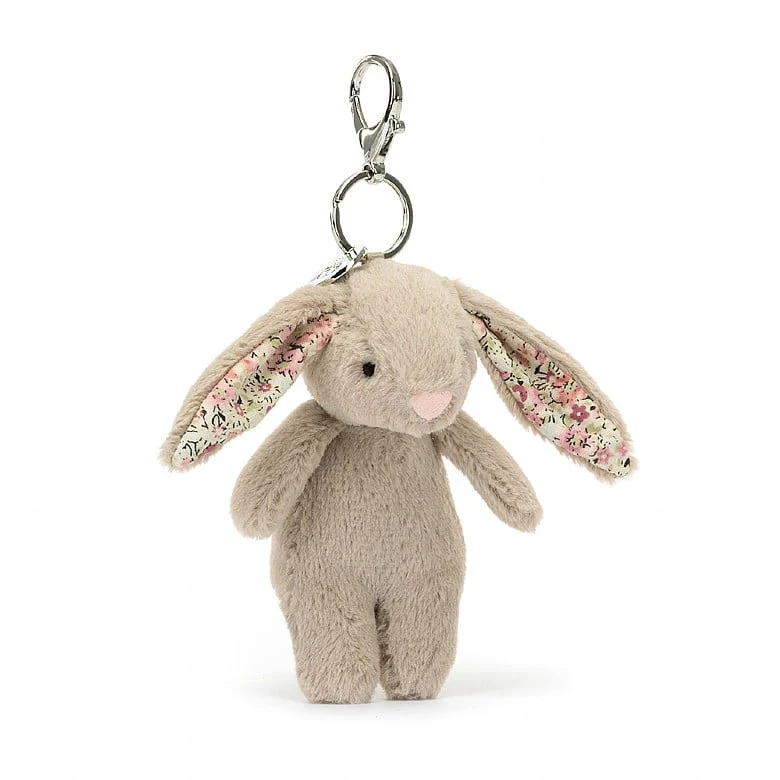 JELLYCAT - BLOSSOM BEIGE BUNNY 'PETAL' BAG CHARM