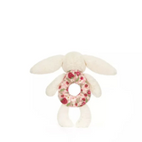 JELLYCAT - BLOSSOM CREAM BUNNY "BERRY" RING RATTLE