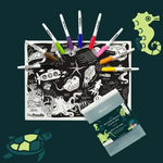 HEY DOODLE - REUSEABLE SILCONE MAT | GLOW-IN-THE-DEEP