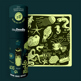 HEY DOODLE - REUSABLE MINI MAT | GLOW-IN-THE-DEEP