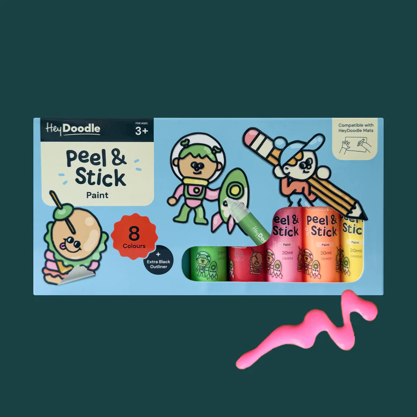 HEY DOODLE - PEEL & STICK SOLID PAINT | EASY PEEL AND STICKABLE COLOURS