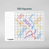HEY DOODLE - REUSEABLE SILCONE MAT | 100 SQUARES