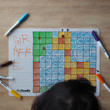 HEY DOODLE - REUSEABLE SILCONE MAT | 100 SQUARES