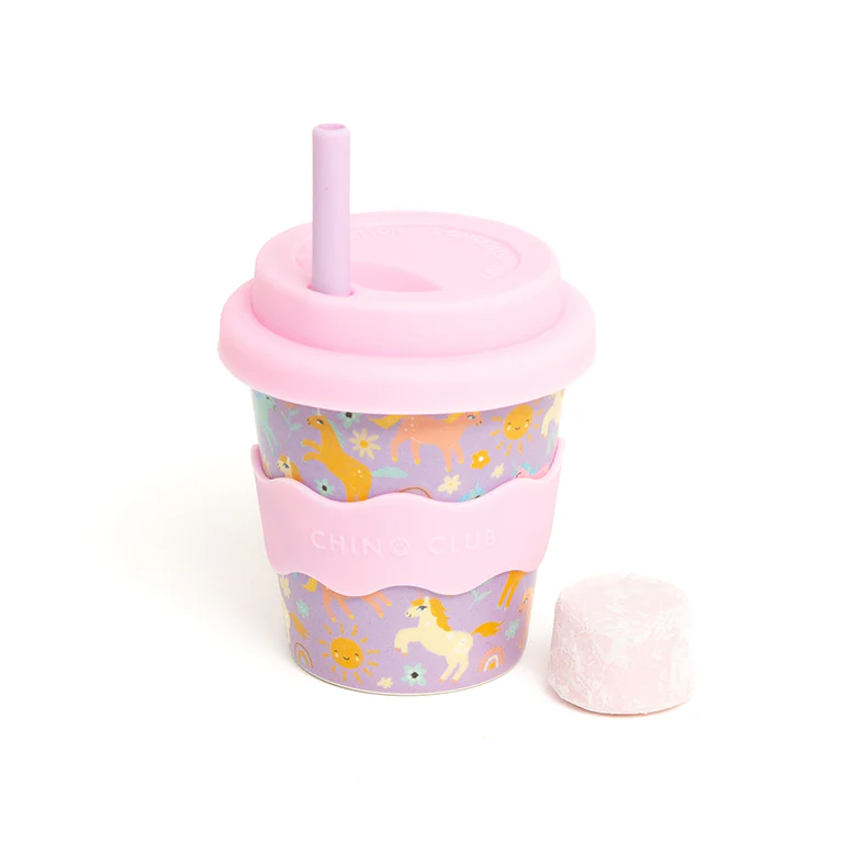 CHINO CLUB - BAMBOO BABY CHINO CUP | 4 OZ | PURPLE UNICORN