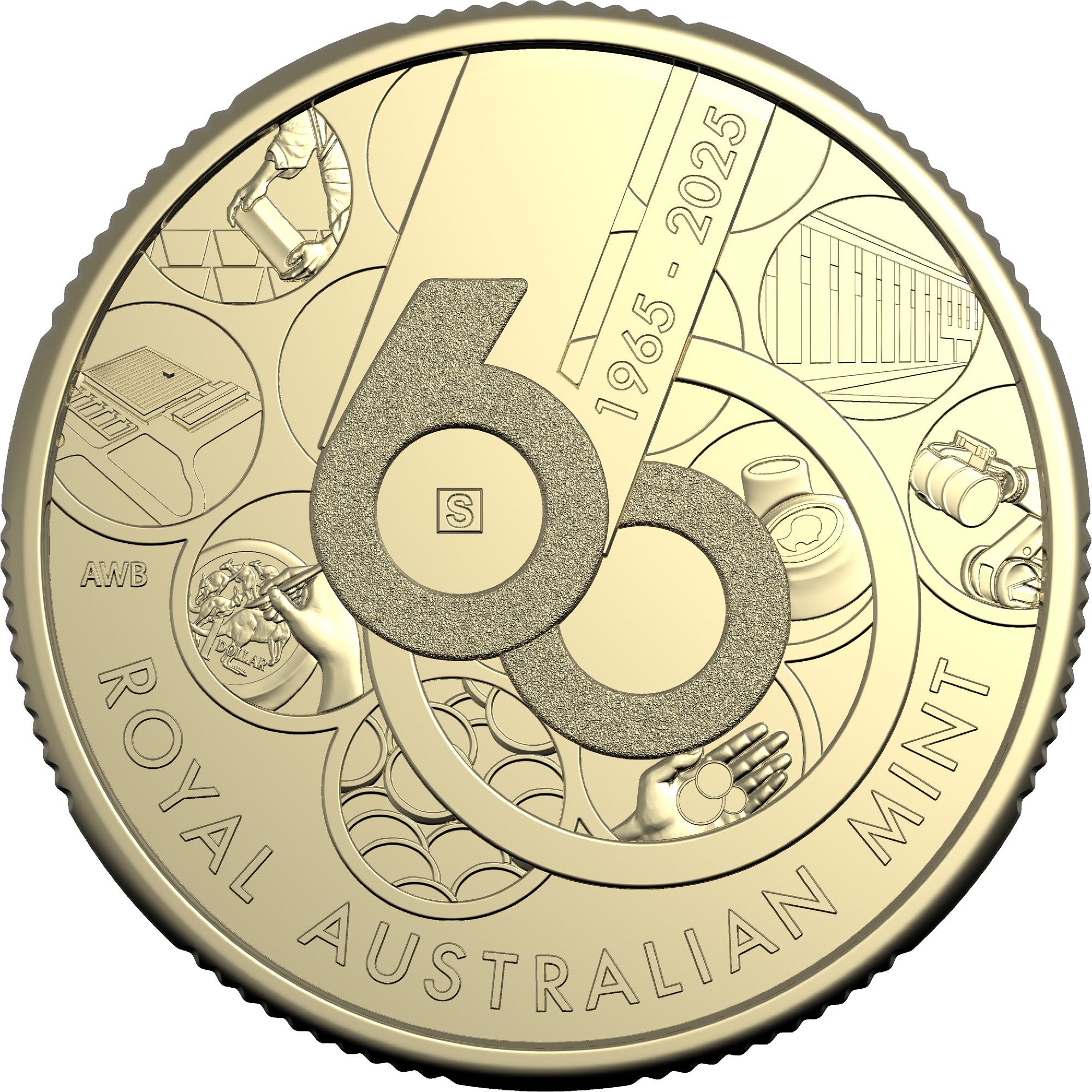 ROYAL AUSTRALIAN MINT - 60TH ANNIVERSARY OF THE ROYAL AUSTRALIAN MINT | 2025 $1 MINTMARK AND PRIVY MARK UNCIRCULATED 4 COIN SET
