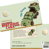 ROYAL AUSTRALIAN MINT - AWW CHILDREN'S BIRTHDAY COOKBOOK | 2025 $1 ALBR UNCIRCULATED COIN | TIP TRUCK