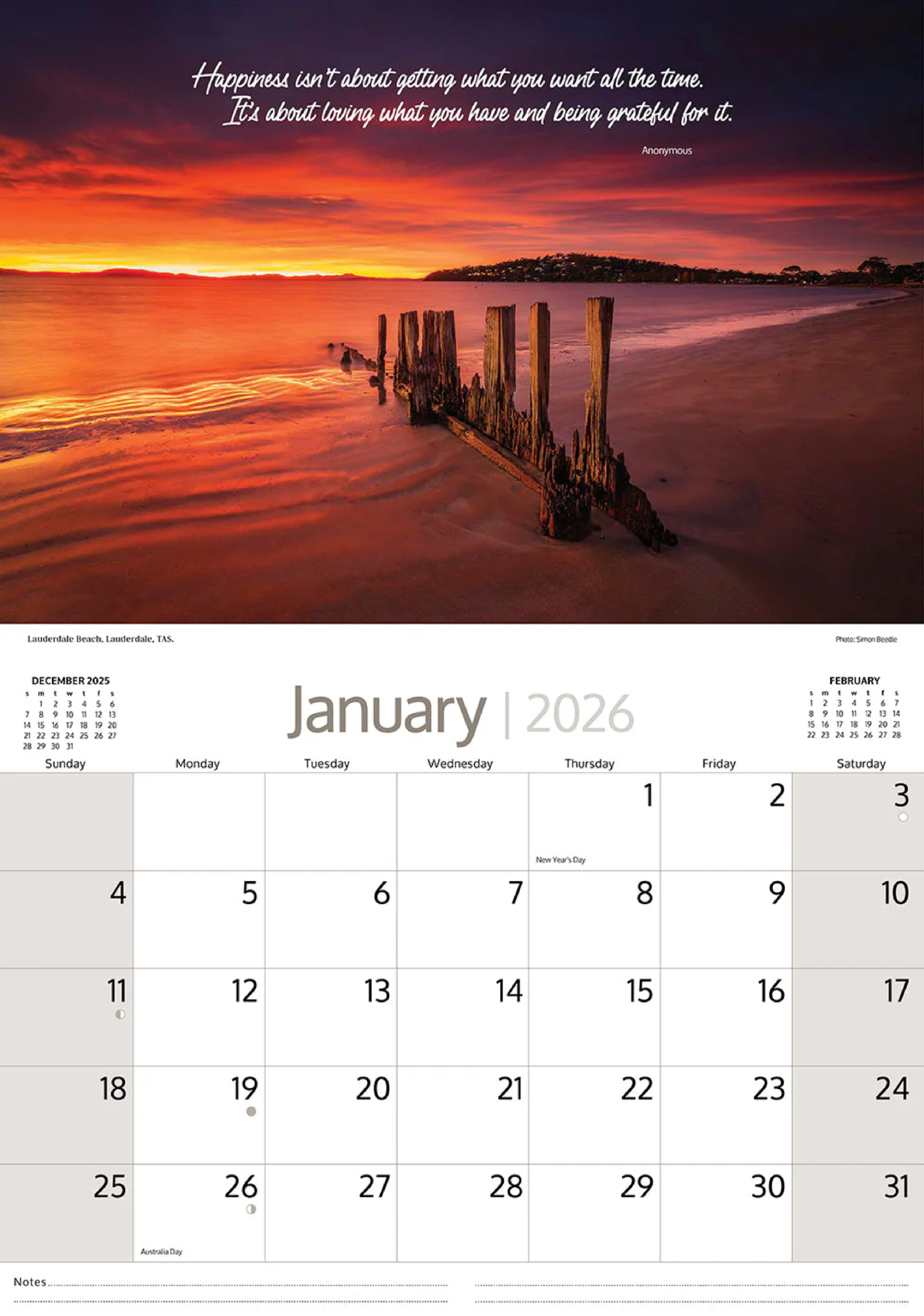 ARTIQUE - 2026 WALL CALENDAR | AUSTRALIA INSPIRED