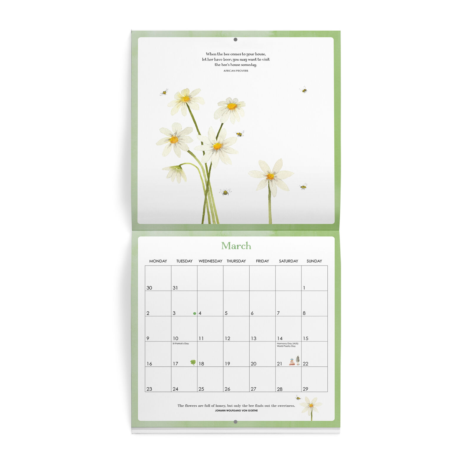AFFIRMATIONS - 2026 BEE WALL CALENDAR
