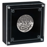 THE PERTH MINT - AUSTRALIAN LUNAR SERIES III 2025 YEAR OF THE SNAKE 2OZ SILVER ANTIQUED COIN