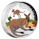THE PERTH MINT - AUSTRALIAN KANGAROO 2025 1OZ SILVER PROOF COLOURED HIGH RELIEF COIN