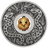 THE PERTH MINT - YEAR OF THE SNAKE ROTATING CHARM 2025 1OZ SILVER ANTIQUED COIN