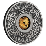 THE PERTH MINT - YEAR OF THE SNAKE ROTATING CHARM 2025 1OZ SILVER ANTIQUED COIN
