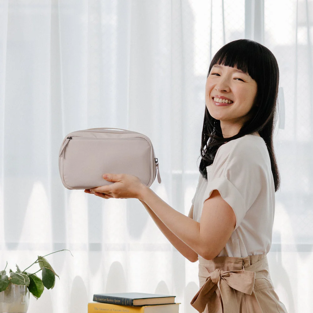 ORBITKEY - KONMARI | ORBITKEY 2-IN-1 TECH POUCH | STONE