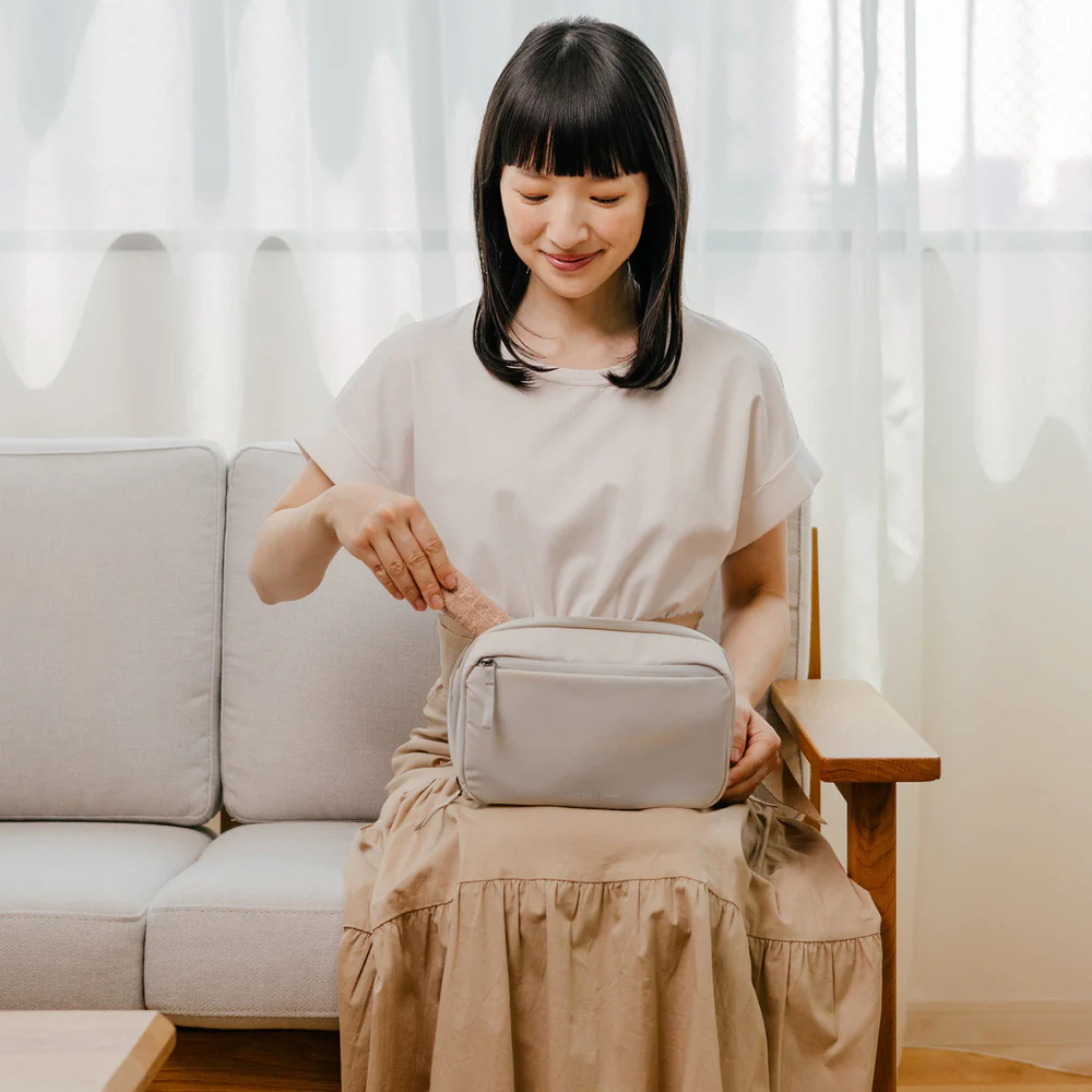 ORBITKEY - KONMARI | ORBITKEY 2-IN-1 TECH POUCH | STONE
