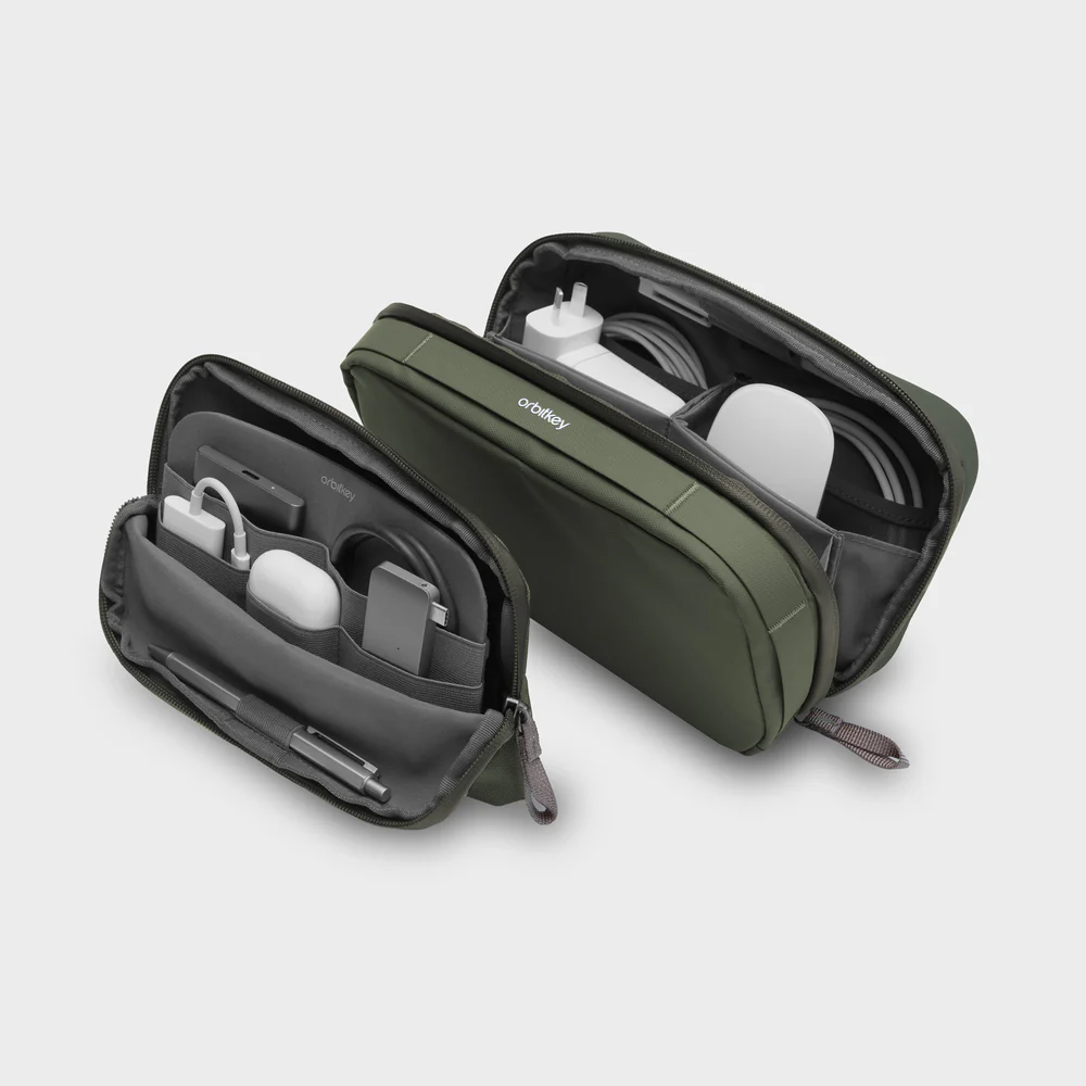ORBITKEY - 2-IN-1 TECH POUCH | OLIVE