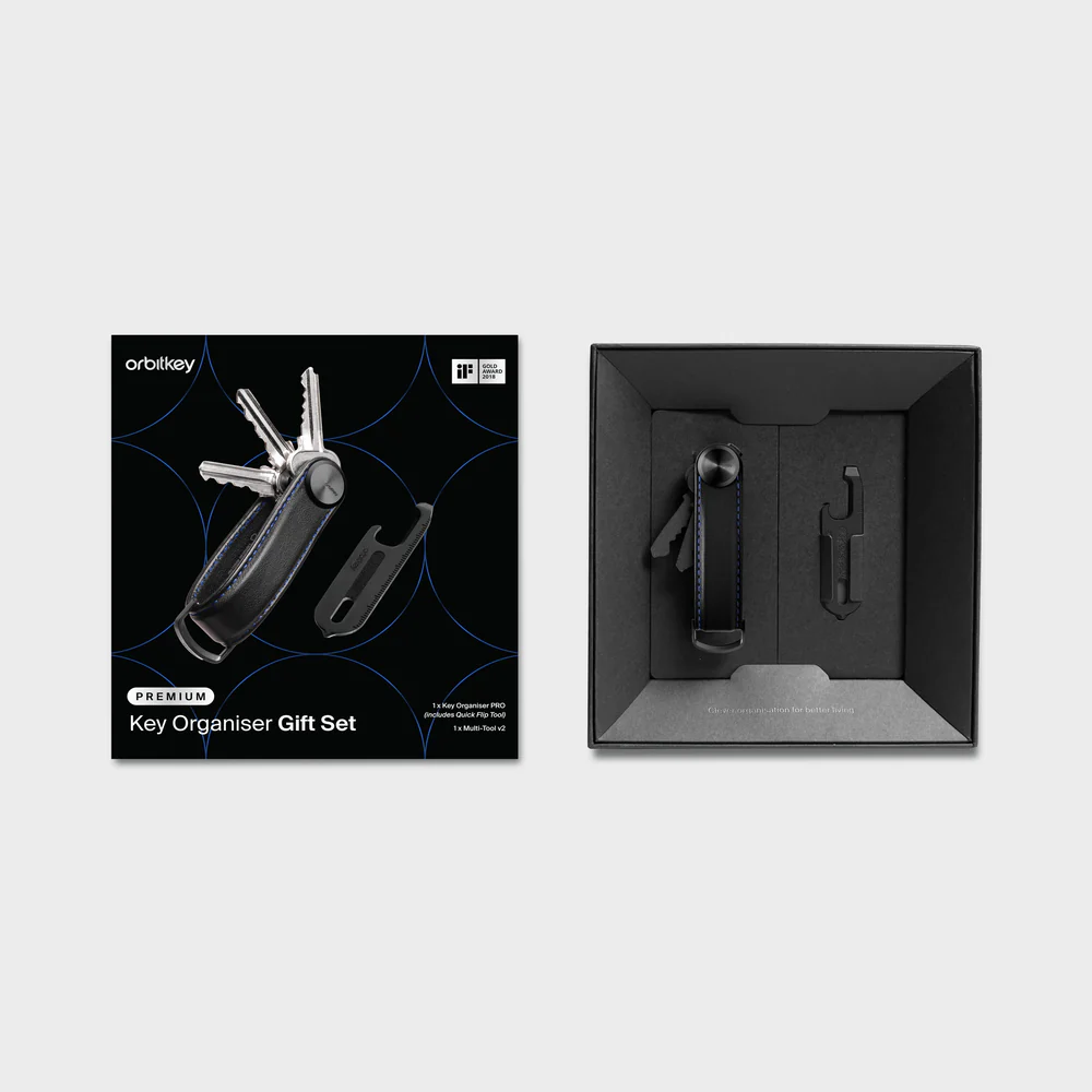 ORBITKEY - KEY ORGANISER PRO + MULTI-TOOL V2 SET | BLACKOUT