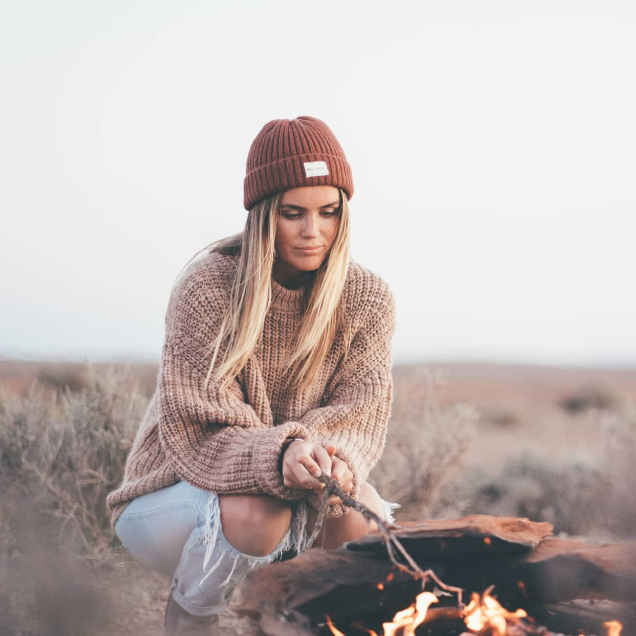 WILL + BEAR - LEVI COPPER | BURNT RED WOOL BEANIE