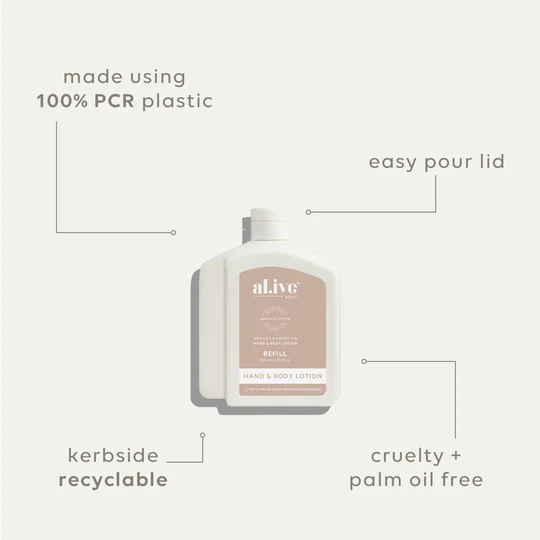 AL.IVE BODY - 650ML LOTION REFILL | APRICOT & SWEETFIG