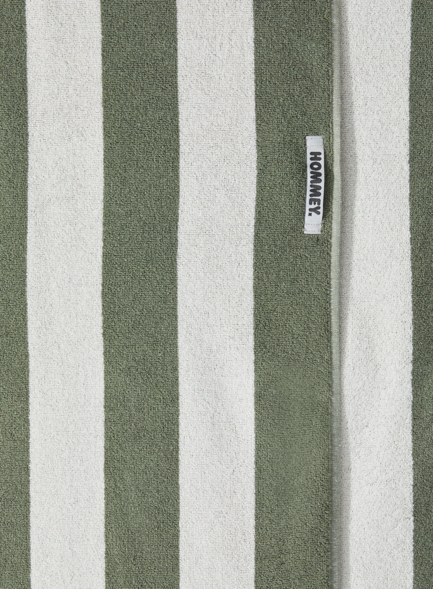 HOMMEY - BEACH TOWEL | MATCHA STRIPES