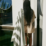 HOMMEY - BEACH TOWEL | MATCHA STRIPES