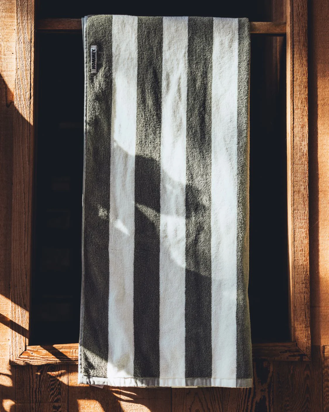 HOMMEY - BEACH TOWEL | MATCHA STRIPES