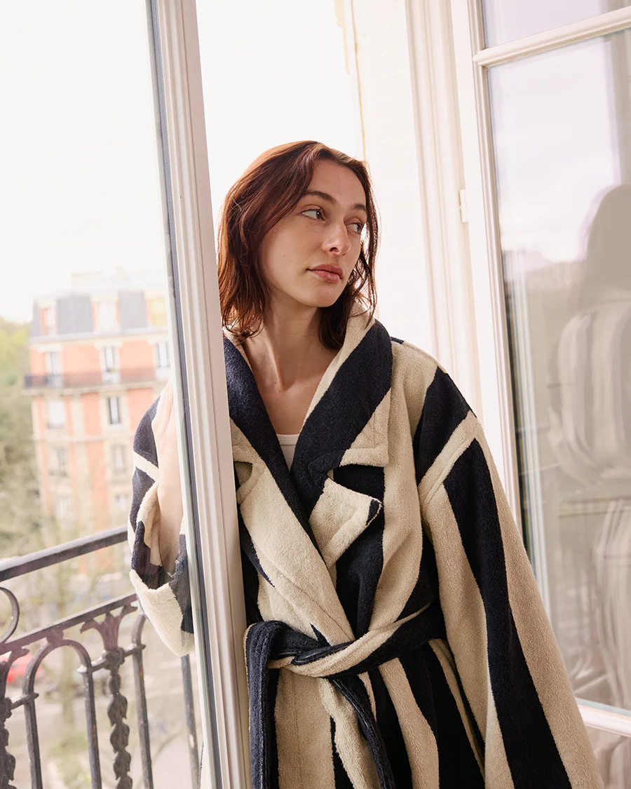 HOMMEY - ROBE | VANILLA BEAN STRIPES | S/M