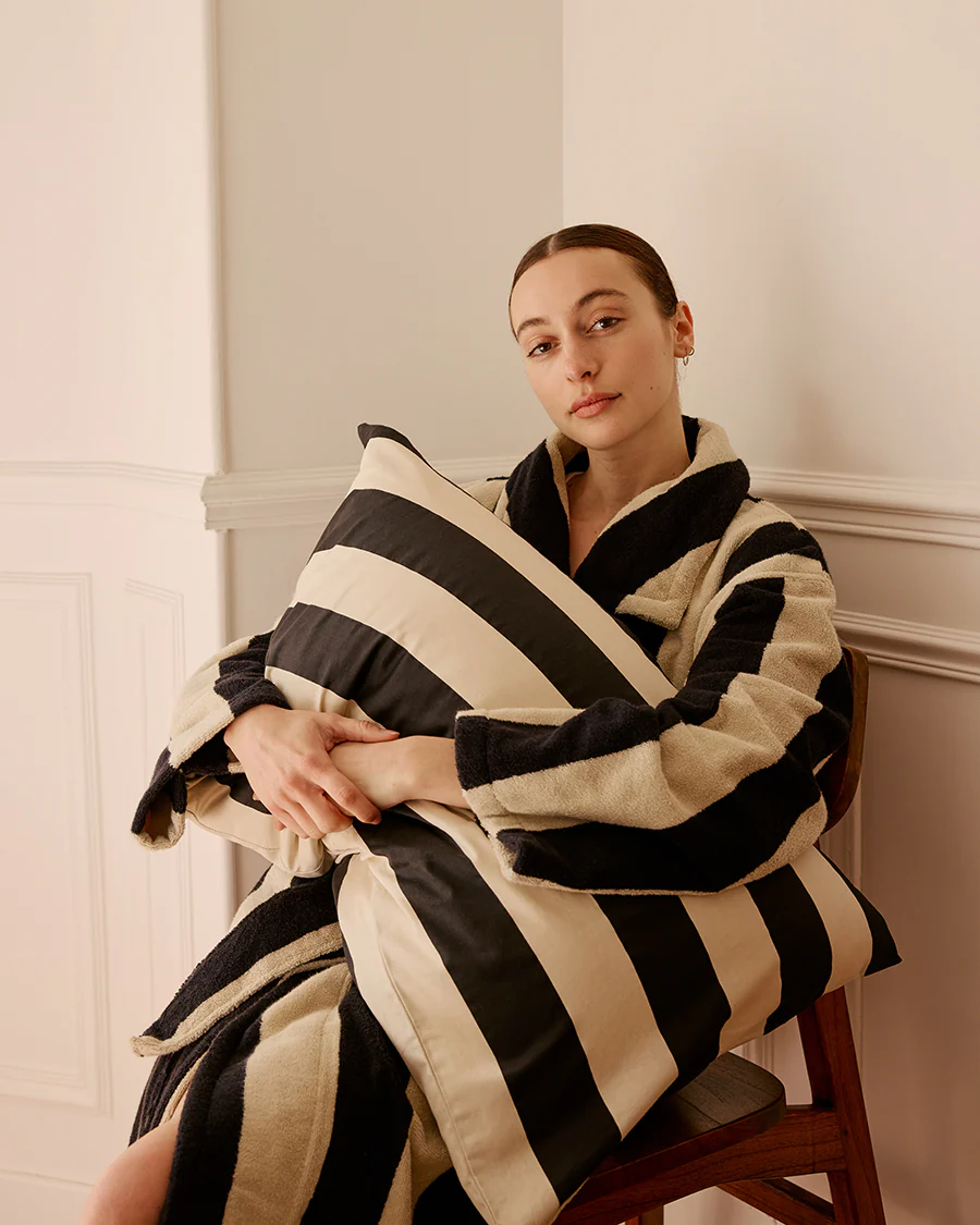 HOMMEY - ROBE | VANILLA BEAN STRIPES | S/M