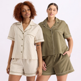 HOMMEY - SHORT SLEEVE SLEEP SHIRT | MATCHA | EXTRA LARGE