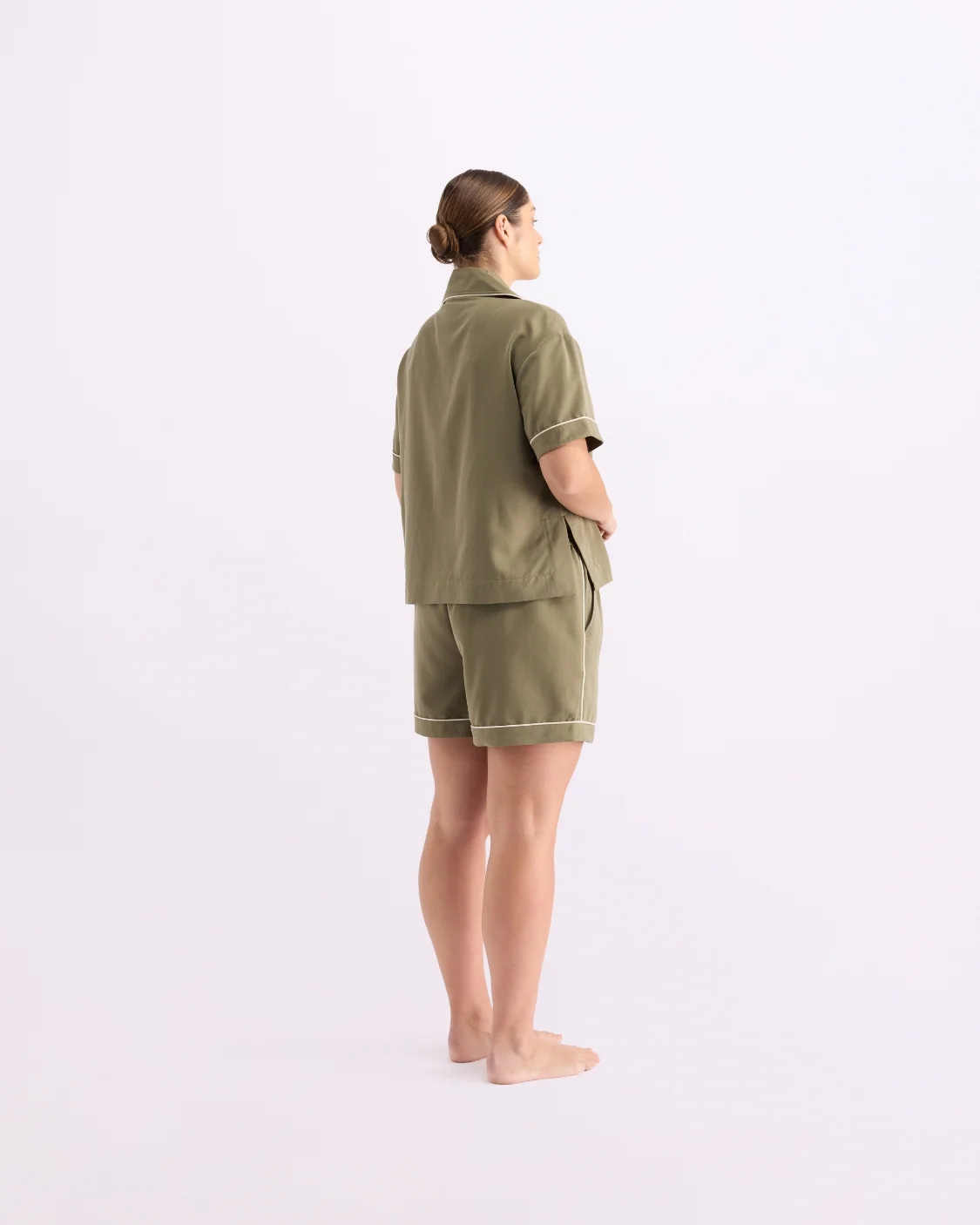 HOMMEY - SHORT SLEEVE SLEEP SHIRT | MATCHA | EXTRA LARGE